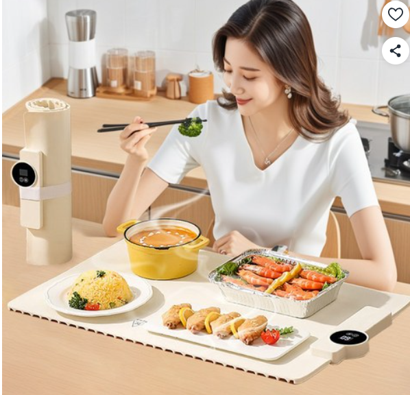 푸드워머 접이식 온열 음식 보온기 매트 플레이트